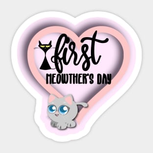 First time cat mom Sticker